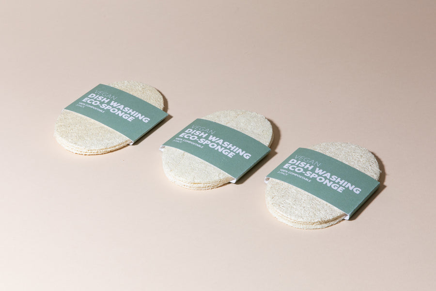 Biodegradable Eco-Sponges for Dish Washing (3-Pack)