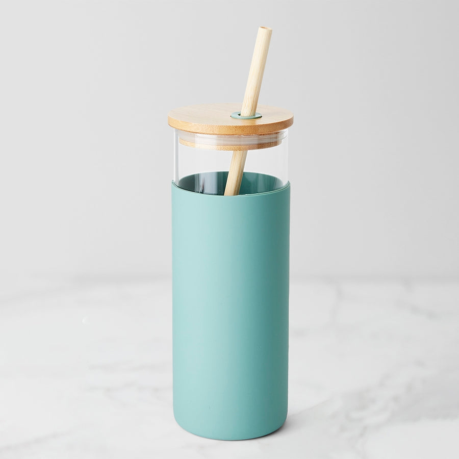 Zero Waste Bamboo and Glass Water Bottle